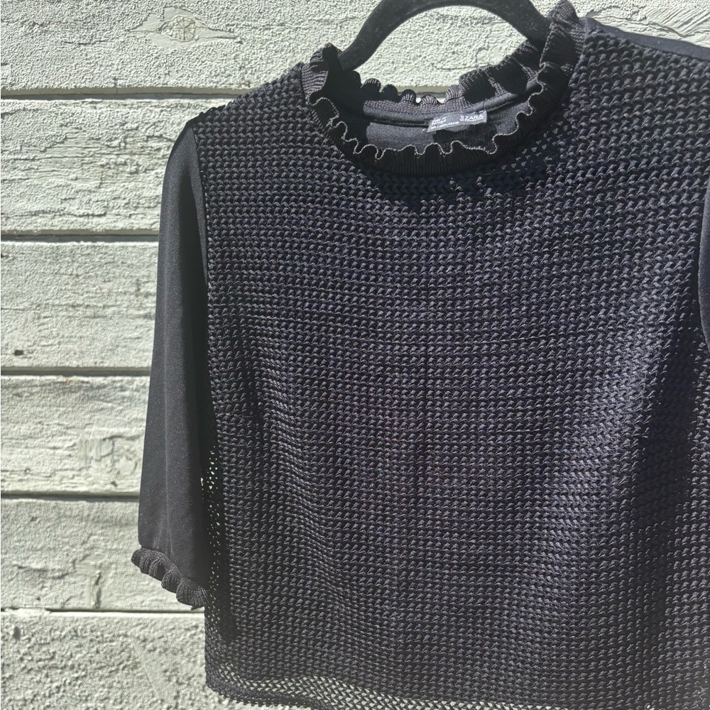 Zara Ruffle Sweater Top - Picture 3 of 6